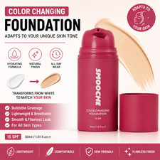 SMOOCHE Color Changing Foundation 30ml – Self Adjusting Natural Coverage Makeup picture