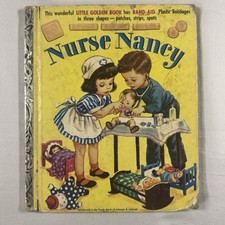 Vintage Little Golden Book Nurse Nancy 1952 Band Aid Edition Missing Inserts picture