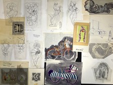 Herbert Leopold-Lot of 12 Design Sketches-Late 20th Century Drawings picture