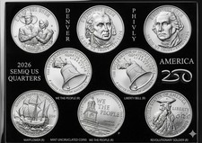 2026 U.S. Semiquincentennial Quarter Set – P & D – Uncirculated – 8 Coins picture