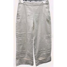 Rachel Comey for Target Off White Wide Leg Cropped Pants Size 0 Pintuck Cuffed picture