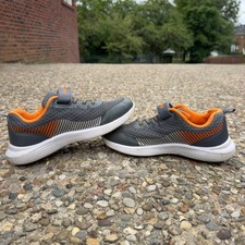 Dream Pairs Gray Orange Hook & Loop Athletic Sneakers Size 4 picture