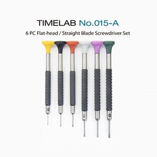 TIMELAB Watch Jewelry Repair Tool Screwdriver Kit Set FLAT HEAD Blades 6 PCS picture