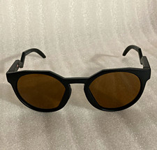 Oakley Men's Polarized Sunglasses Brown Lens Black Plastic Round Frame picture