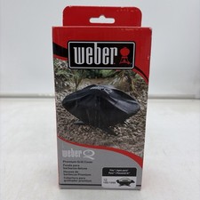 Weber 7110 Grill Cover Black for Q100 Q1000 Grills Water Resistant NEW picture