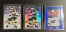 Brock Faber - 2024-25 Fleer Ultra Parallel Lot of 3 Hockey Cards - Rainbow/Blue picture