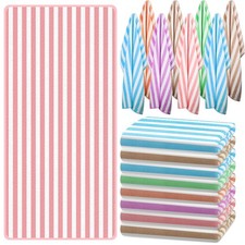 Preboun 50 Pcs Striped Beach Towels Bulk Oversized Pool, Multicolored picture