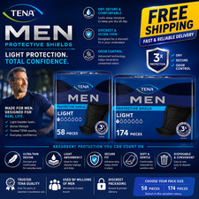 TENA Men Light Ultra-Thin Incontinence Shields, Bladder Leak Pads picture