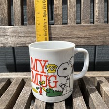 Peanuts Schultz Snoopy Woodstock My Mug  1958 1965 DuPont Vintage Telephone Cup picture