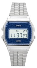 Casio Vintage Blue Dial Digital Stainless Steel Quartz A159WEVJ-2 Unisex Watch picture