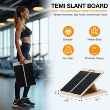 Professional Wooden Slant Board Adjustable Incline Board Calf Stretcher Portable picture