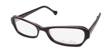 NEW LISA LOEB SWEPT AWAY GLASSES 52-17-135 PLASTIC BROWN RECTANGULAR WOMENS picture