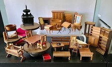 Dollhouse Miniatures ~ Wood Furniture Appx. 1:12 Scale ~ Assorted 34 PC Lot picture