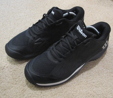 Wilson Rush Pro Ace Men's Tennis / Pickleball Court Shoes Size 11.5 Black/White picture