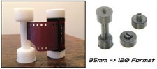 35mm to 120 Medium Format Camera Film Spool Adapter Kit 3D Printed picture