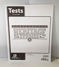BJU Press - Heritage Studies 5 Tests 4th edition 500389 Brand New  picture