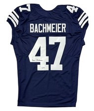 BEAR BACHMEIER BYU COUGARS SIGNED JERSEY GAME-CUT STYLE BECKETT COA picture