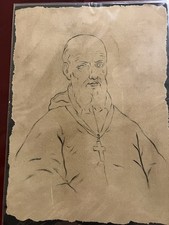 San Francisco de Sales Drawing on Paper by Gregorio Vázquez Arce y Ceballos picture