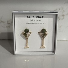 Baublebar Brine Time Olive Martini Cocktail Earrings picture