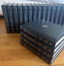 Encyclopedia Britannica 15th Edition 32 Vol Complete Set Gray Pad Leather NICE picture
