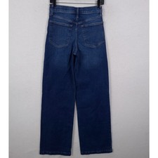 Gap High Rise Stride Jeans Women 25/0 Tall Dark Blue Wide Leg Sustainable Y2K picture