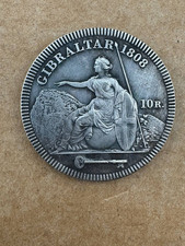 Old British Colonial Coin 1808 Gibraltar 10 Reales picture