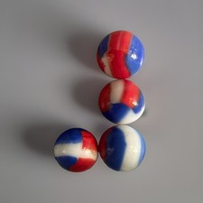 4 Very Rare Vintage “ pre-1930’s” Akro Superman  Marbles-Mint-.81 picture