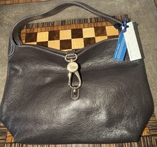 NWT Dooney & Bourke Pebble Grain Logo Lock Shoulder Bag- Brown T’Moro (2L740 BM) picture