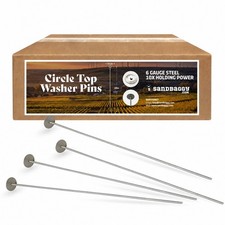 Sandbaggy Circle Top Washer Pins - Landscape Staples (12