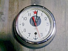 Russian Soviet B CCCP Navy Kauahguyckue Red Star Maritime Submarine Clock & Key picture