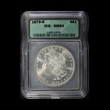 1879-S $1 Morgan Silver Dollar ICG MS64 -  USA picture