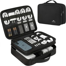 MATEIN Electronics Organizer Travel Case, Water Medium, Antique Black picture