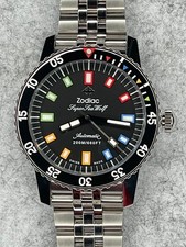 Zodiac Super Sea Wolf ZO9311 Limited Edition - NIB, Black Dial, Stainless Band picture