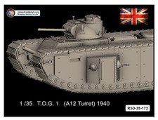 1/35 T.O.G. No-1 (A12 Turret) UK 1940  3D Resin Kit VSC, Takom, Meng picture