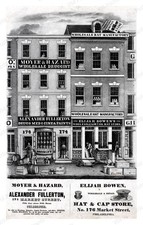 Philadelphia Pennsylvania 1846 Market Street Druggist Hat Stor Standard Postcard picture