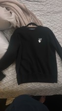 Off-White Men’s L Black Crewneck Pullover Sweatshirt Logo Graphic Print picture