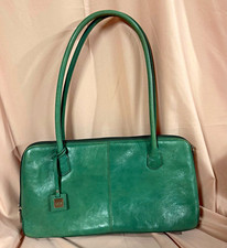 Vintage Hobo International Marley East-West Shoulder Bag Glazed Teal Green Leath picture