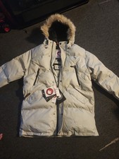 Canada Goose Expedition Men’s STONE GREY Parka Coat Hooded Fur Trim XL NWT picture
