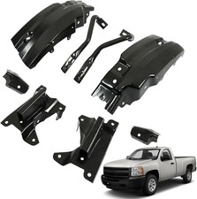 8Pcs Front Bumper Brace Bracket Steel Black Replacement for 2007-2013 Silverado picture