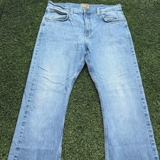 Wrangler 20X Straight Stretch Jeans Mens 36x30 (Fits 34x30) Blue Denim Light Was picture