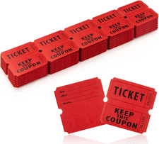 200PCS Double Roll Raffle Tickets - 50/50 Writable Raffle Tickets Perforated Lin picture