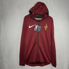Nike Cleveland Cavaliers Dry Showtime Full-Zip Hoodie Wine/Red Mens Large Tall picture
