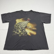 Vintage 1998 Korn Follow The Leader T-Shirt Giant Tag L 90s Nu Metal Band Tee picture