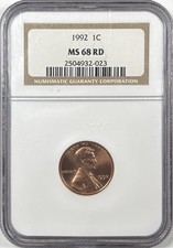 1992 1C Lincoln Memorial Cent - NGC MS68 picture