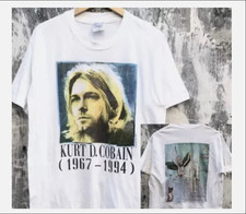Vintage Memorial Kurt Cobain 1967-1994 Shirt Double Sides Unisex picture