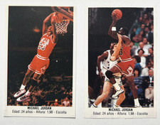 RARE 1987 Converse J. Merchante Spanish Stickers Michael Jordan #113 & 146 HOF picture