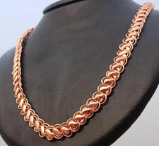 26 inch Pure Copper Solid HELIX Chain Necklace, Healing Jewelry Spiritual picture