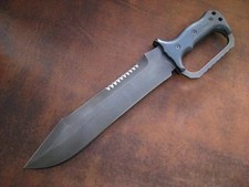 Custom Handmade Carbon Steel D-Guard Bowie Knife Hunting Camping Knife picture