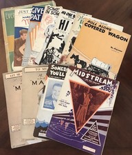 Lot Of 10 Antique Sheet Music 1911-1929 Irving Berlin, Jolson Jazz Age Art Deco picture