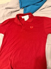 comme des garcon polo burgendy size XL picture